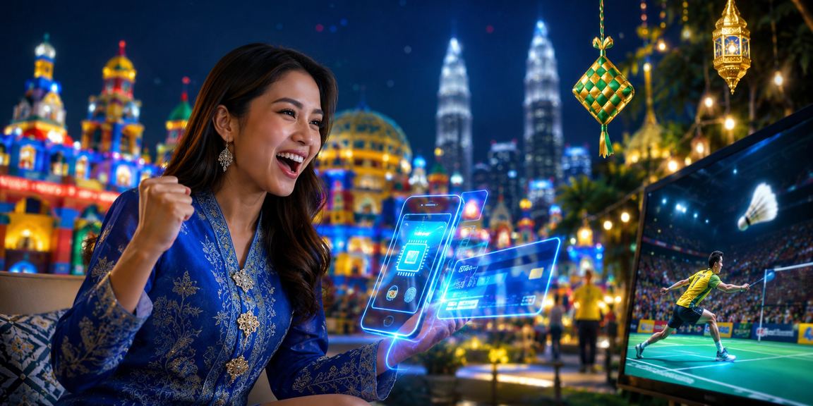 Suasana kasino hiburan Malaysia dengan pakaian tradisional baju kurung